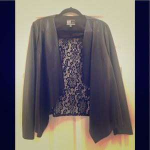 Faux Leather Kut From The Kloth Drapped Jacket